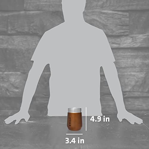 Stanley GO Everyday Wine Tumbler 10 oz | Press Fit Drink Through Lid | Beverage, Coffee, and Cocktail Cup | Insulated Stainless Steel Wine Glass | BPA-Free | Ash