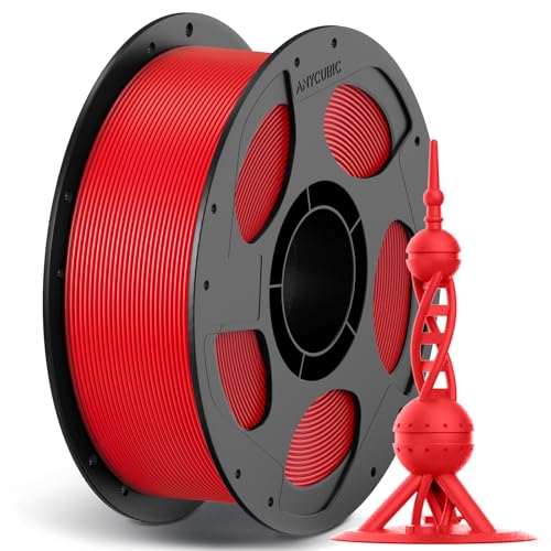 ANYCUBIC High Speed 3D Printer Filament 1.75mm Bundle, Rapid PLA Filament with High Prints Quality, Dimensional Accuracy +/- 0.02mm, Print with Most FDM 3D Printers, 1KG Spool, 2KG Blue + Bright Red