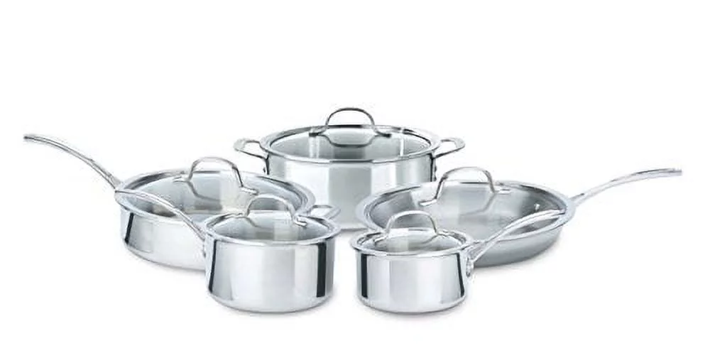 Calphalon Used 10 Piece Tri-Ply Cookware Set, Medium, Stainless Steel