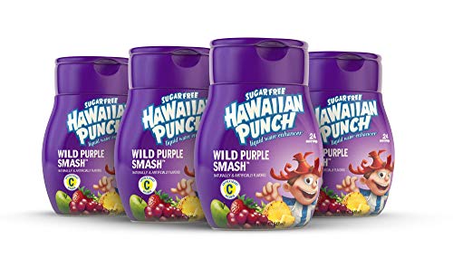 Hawaiian Punch, Fruit Juicy Red, Liquid Water Enhancer – New, Better Taste! (4 Bottles, Makes 96 Flavored Water Drinks) – Sugar Free, Zero Calorie