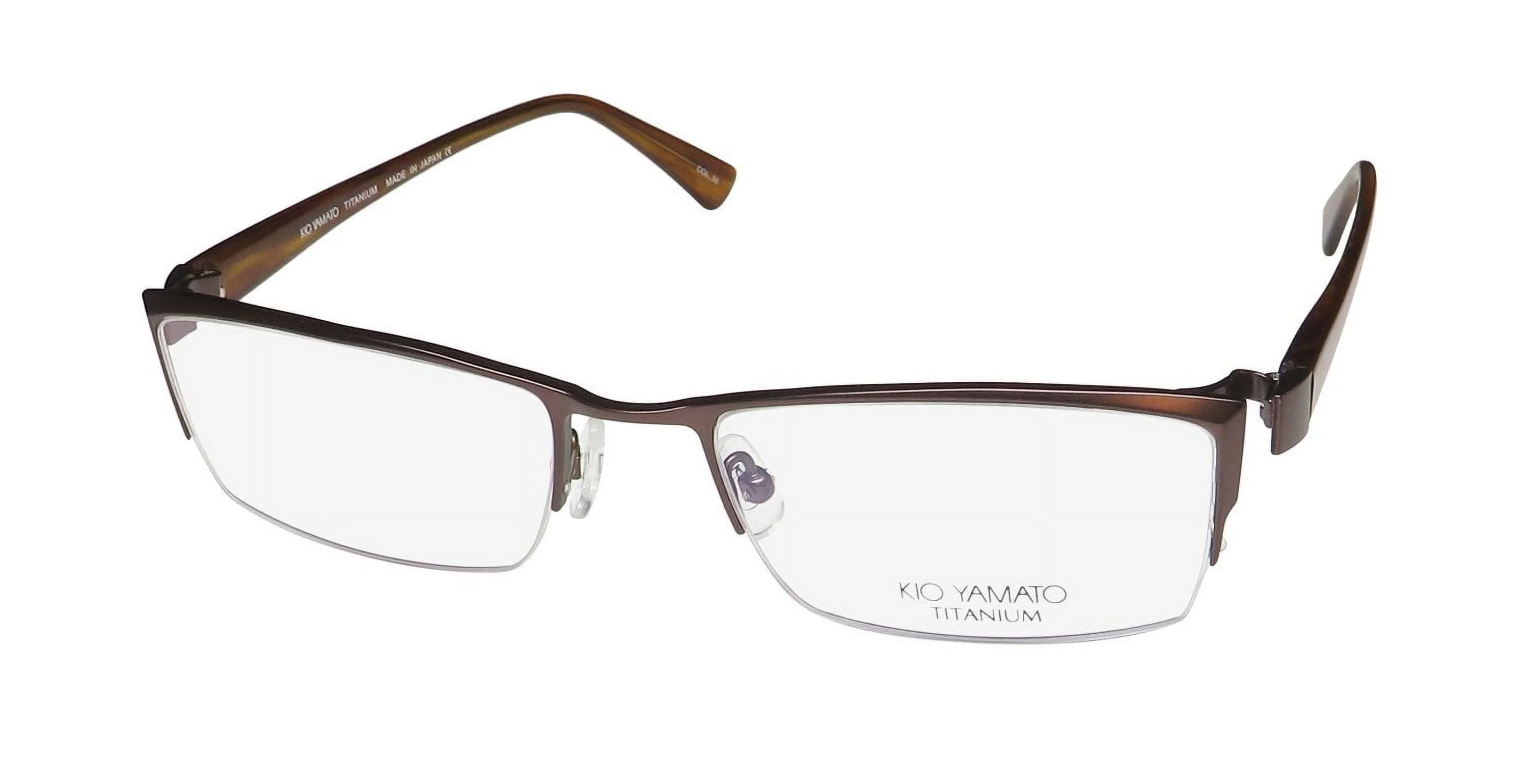 KIO YAMATO KT-254 TITANIUM LIGHTWEIGHT HALF-RIMLESS JAPAN EYEGLASS FRAME/GLASSES