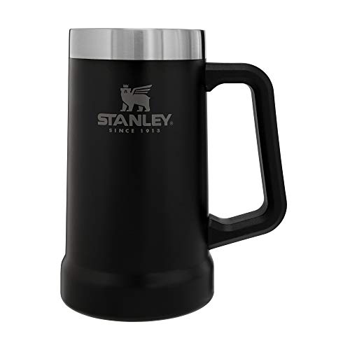 Stanley Stay-Chill Beer Stein 24 oz | Heavy Duty Big Grip Handle | Beer Tumbler Drink Cup, Holds 2 Cans | Insulated Stainless Steel Party Mug | BPA-Free | Azure