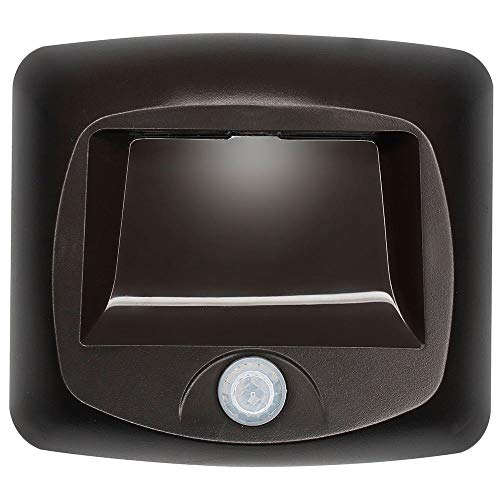 Beams MB520 35 Lumen Wirelsss Battery Powered Indoor/Outdoor Motion Sensing LED Step/Stair Light, 1-Pack, Brown