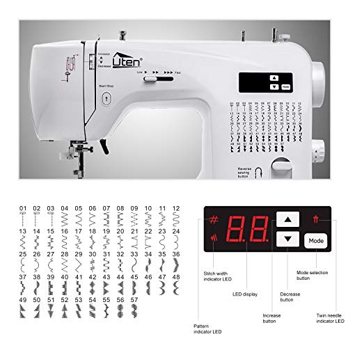 Sewing Machine Computerized Embroidery Sewing Machine with 60 Unique Built-in Stitch