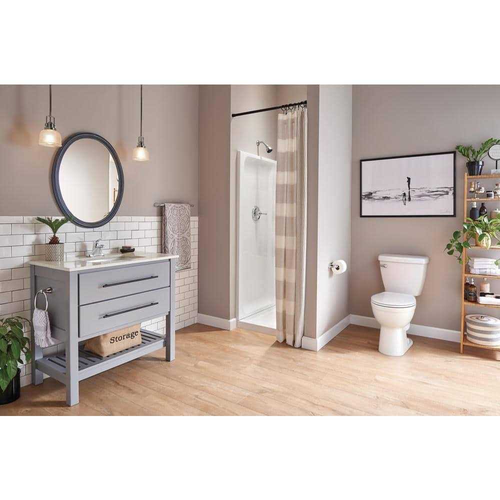 Delta Foundations 2-Piece 1.28 GPF Single Flush Round Front Toilet in White