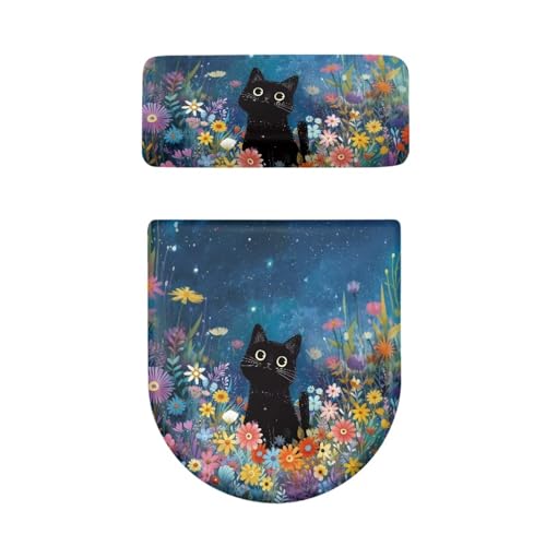 Christmas Bow Bell Toilet Tank Lid Cover and Toilet Seat Lid Cover 2 Pcs Set Toilets Covers with Elastic Cloth Fits Most Toilets Tanks & Lids