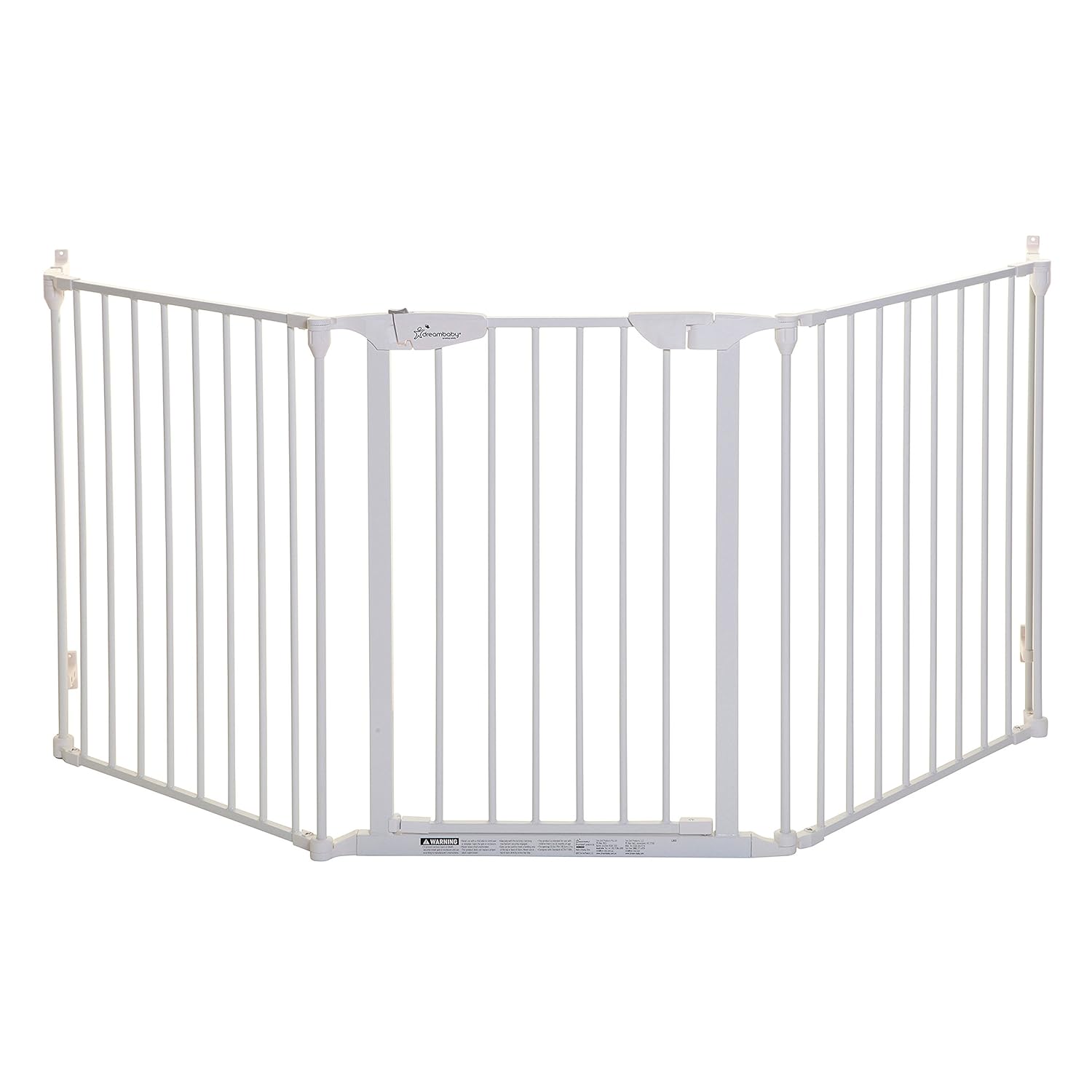 Dreambaby Newport Adapta Baby Gate - Use at Top or Bottom of Stairs - for Straight, Angled or Irregular Shaped Openings (White)