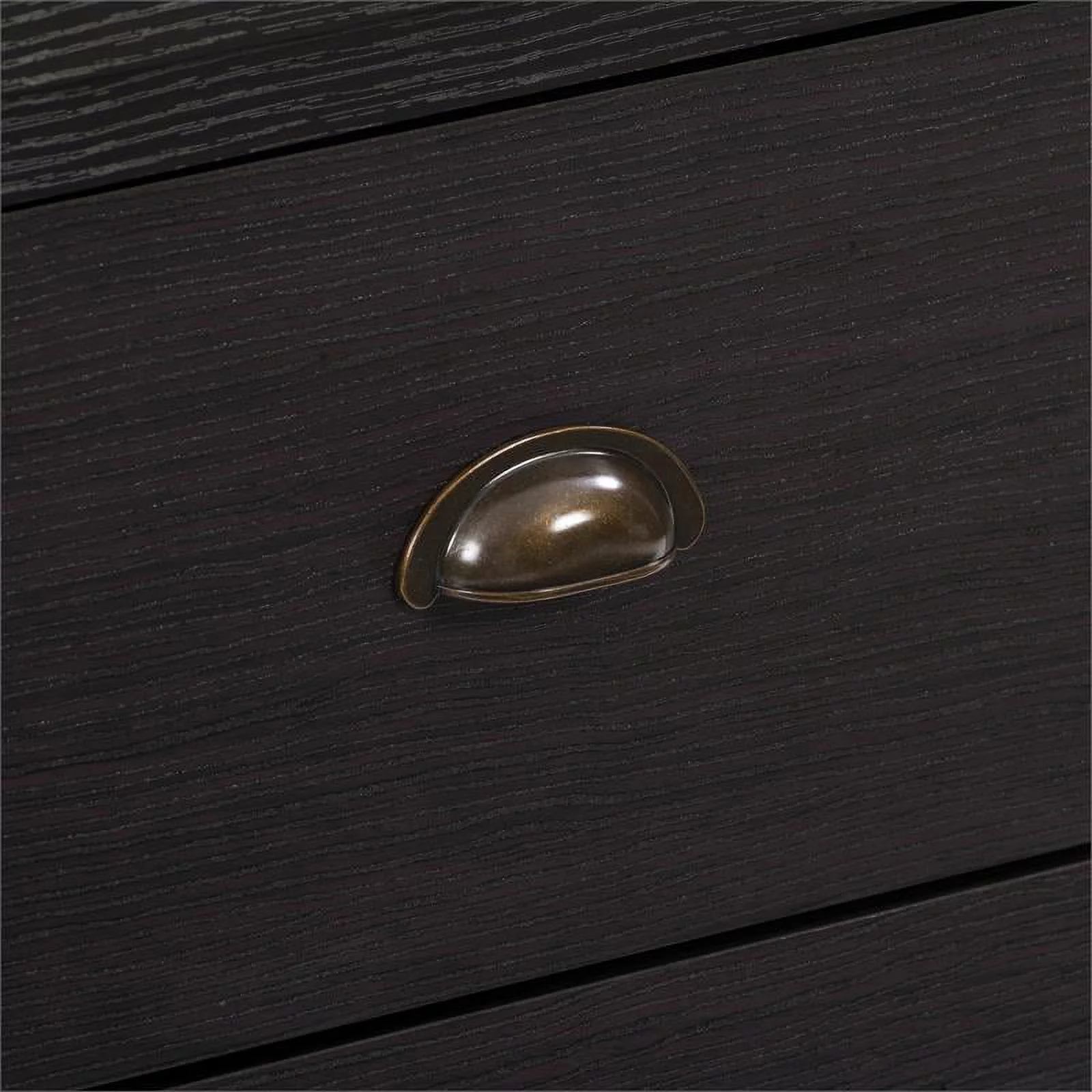 Boston Black Engineered Wood Grain Finish 5 Drawer Tall Dresser