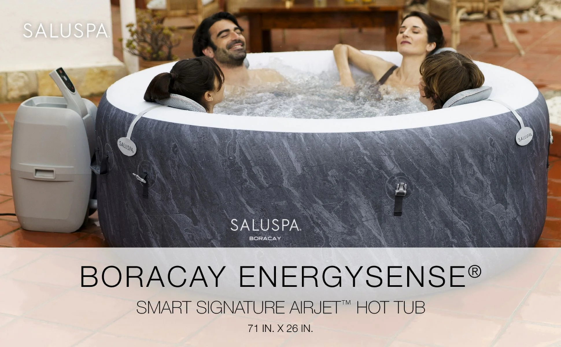 Bestway SaluSpa Boracay EnergySense Smart Signature AirJet Inflatable Spa