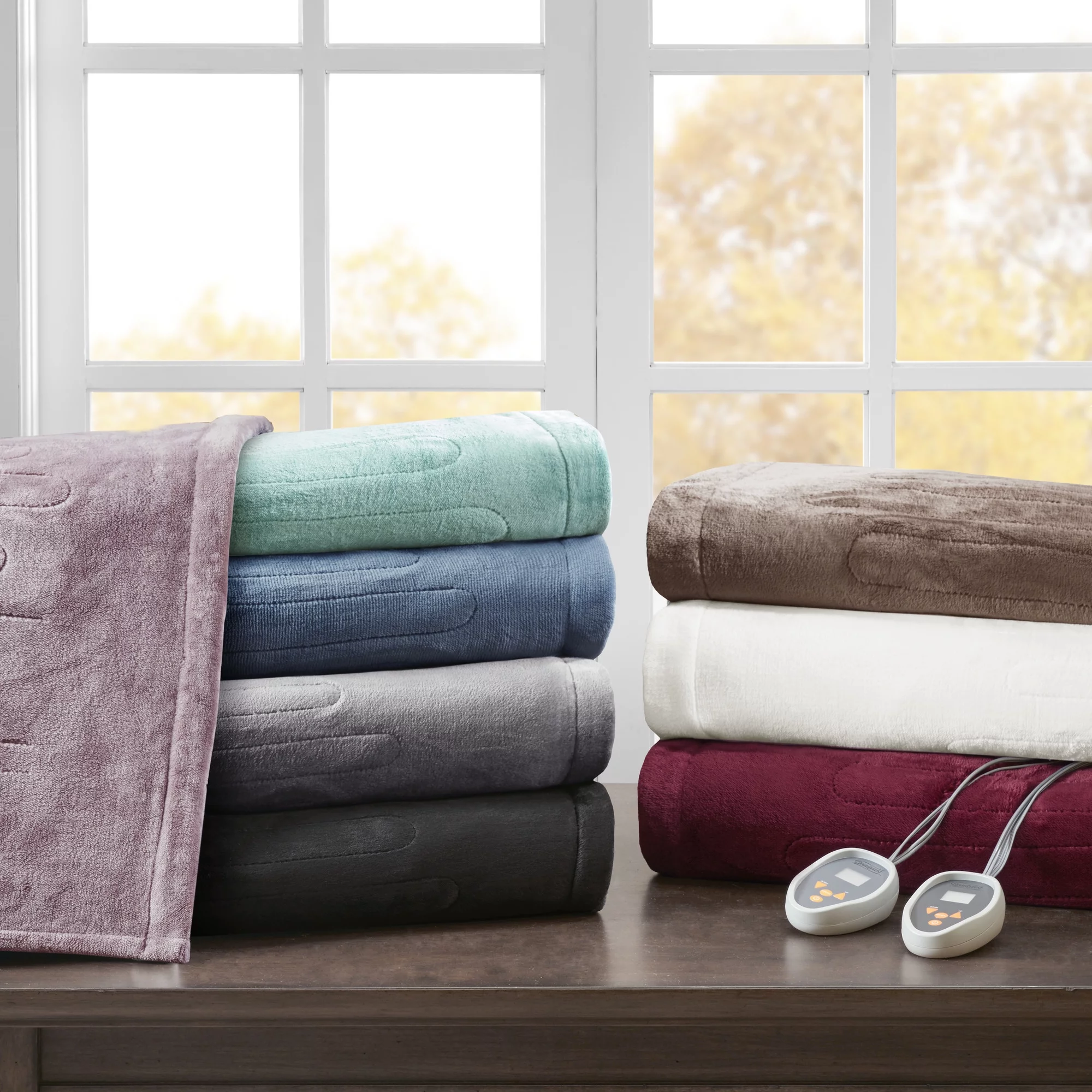 Beautyrest Elect Electric Blanket with Two 20 Heat Level Setting Controllers, King, Mink