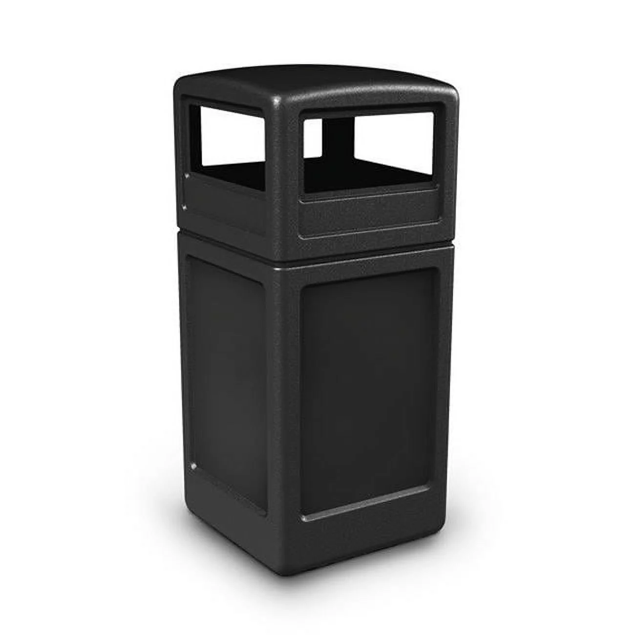 Commercial Zone Products  42-gallon Square Waste container with Dome Lid  Black