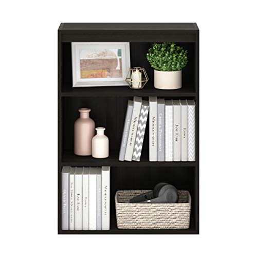 Furinno Pasir 3-Tier Open Shelf Bookcase, Americano