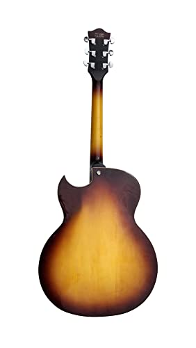 IYV 6 String Semi-Hollow-Body Electric Guitar, Right, Natural (IJZ-500 NA)