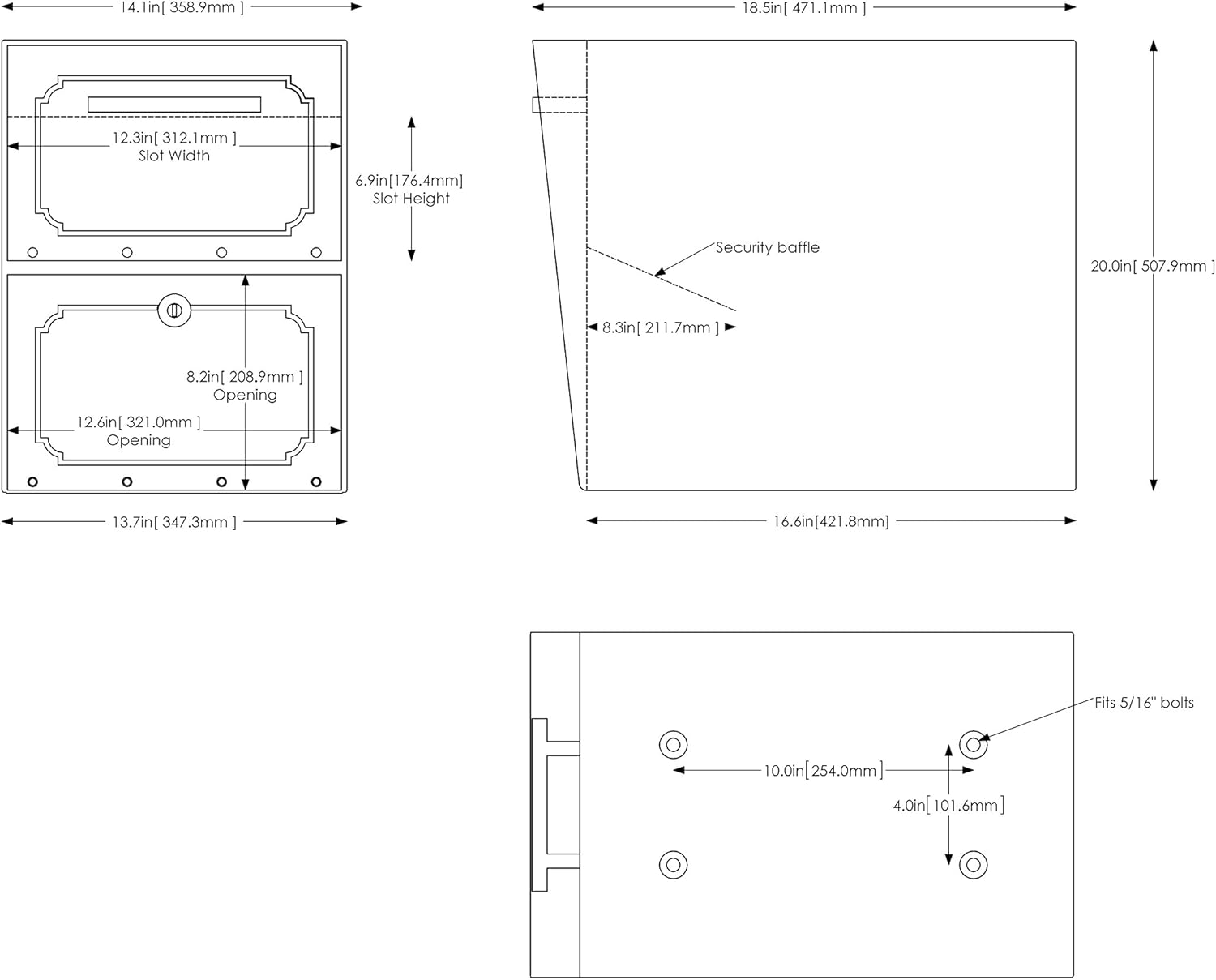 Architectural Mailboxes® 5103B Oasis Parcel Locker, Extra Large, Black