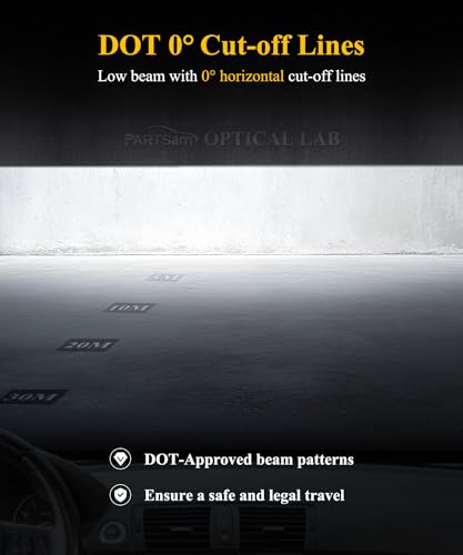 Partsam 2025 H6054 LED Headlights 7x6 5x7 Headlamp Hi/Low Sealed Beam Lights [DOT] [Start & End Animation] [Anti-glare] [DRL] [Sequential Turn Signal] Compatible with Cherokee XJ Wrangler YJ D21 etc