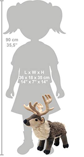 Wild Republic Reindeer Plush, Stuffed Animal, Plush Toy, Kids Gifts, Animal Plush, 12-inches
