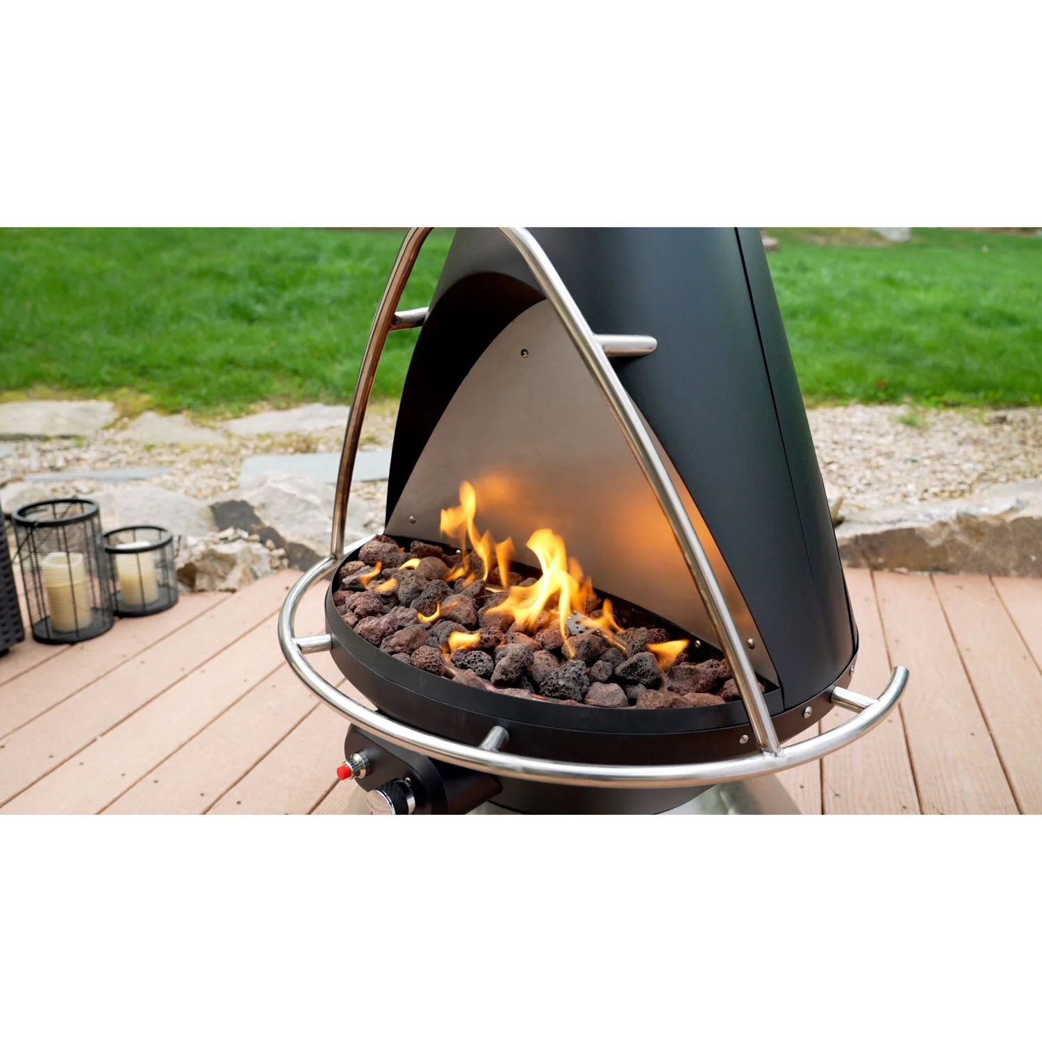 Cuisinart Chimenea Propane Fire Pit, Patio Heater with Tip-Over Safety Switch