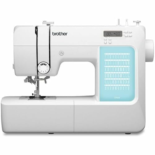Brother CP60X Computerized Sewing Machine, 60 Built-in Stitches, LCD Display, 7 Included Feet, White