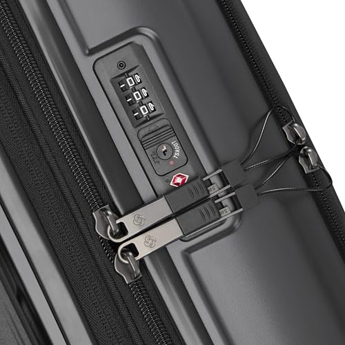 Samsonite Carry-On Pro Front Pocket Hardside Expandable 21-Inch Octiv Luggage: Durable & Impact Resistant, 360° Aero Trac Spinner Wheels, Adjustable Telescopic Handle, TSA Approved Lock - Silver