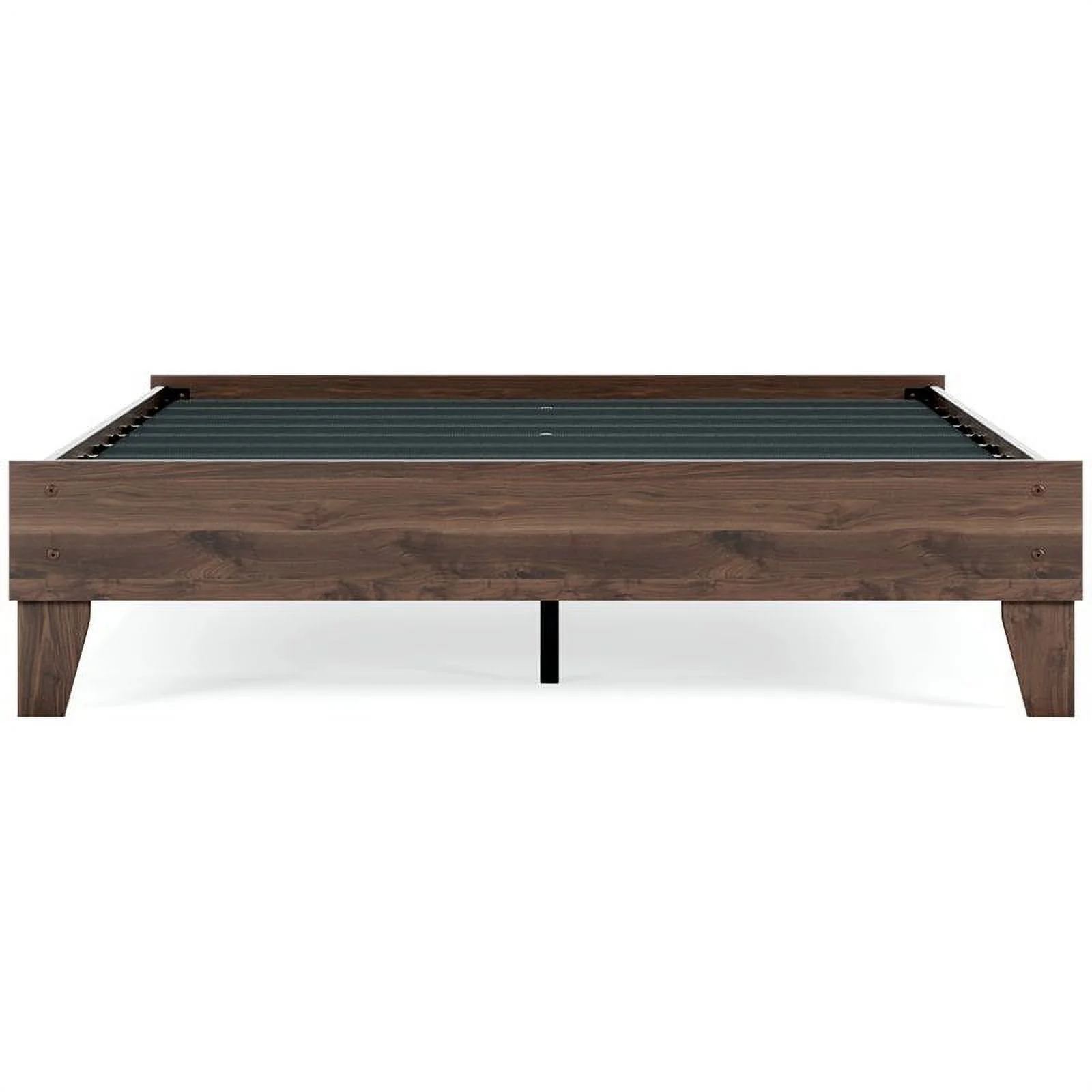 Bowery Hill Queen Engineered Wood Platform Bed in Mocha Brown