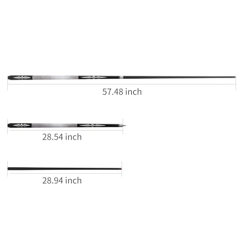 Fiberglass Graphite Composite Billiard Pool Cue Sticks 18oz 19oz 20oz 21oz 58inch