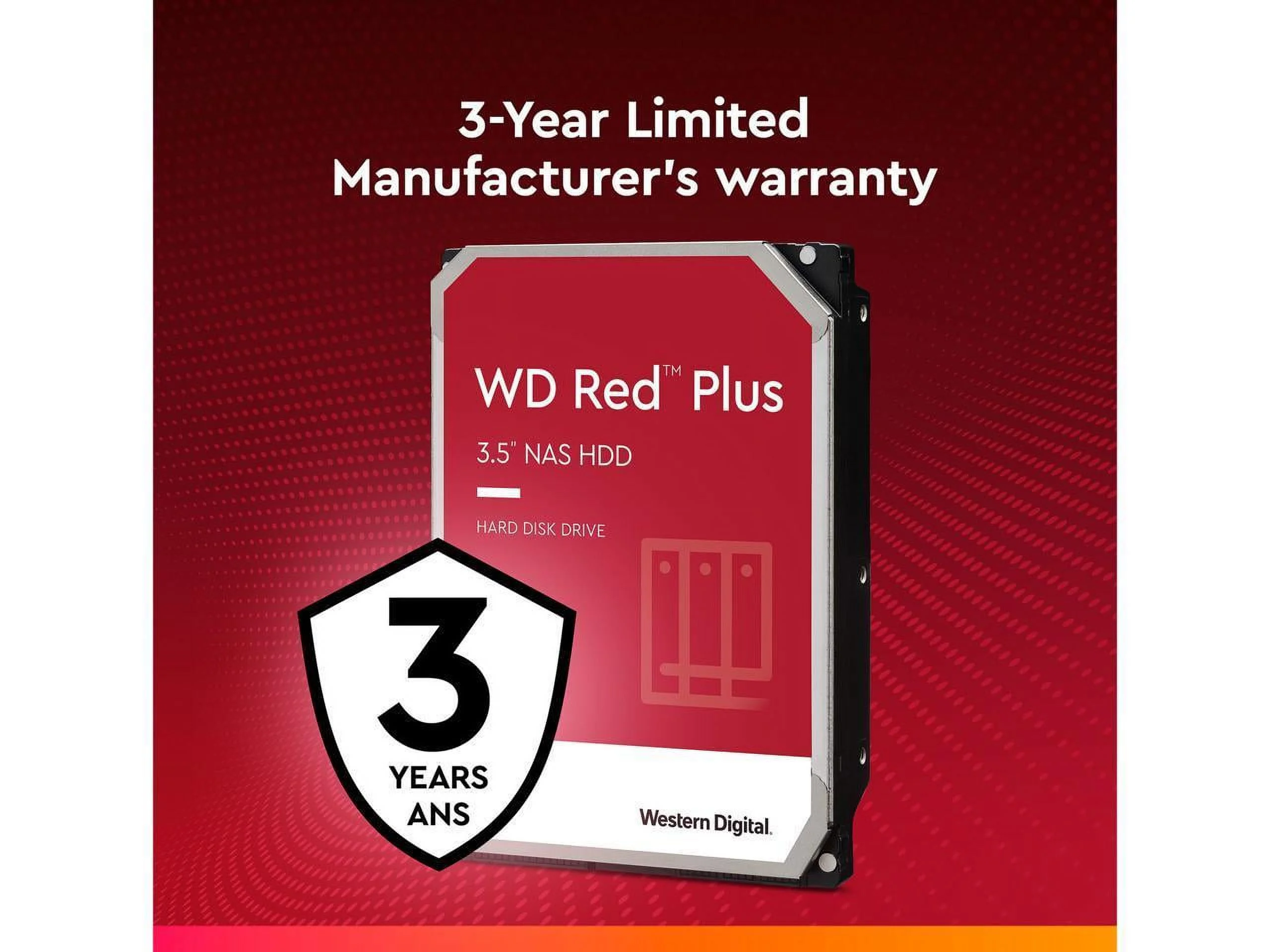WD Red Plus WD60EFPX 6TB 5400 RPM 256MB Cache SATA 6.0Gb/s 3.5