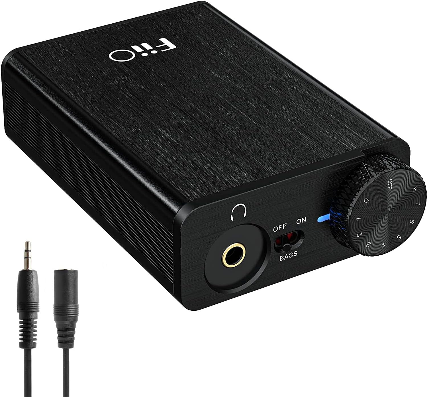FiiO E10K-TC Headphone Amplifier USB DAC Type-C, Black with 3.5mm M/F Shielded Stereo Audio Extension Cable 6 Ft