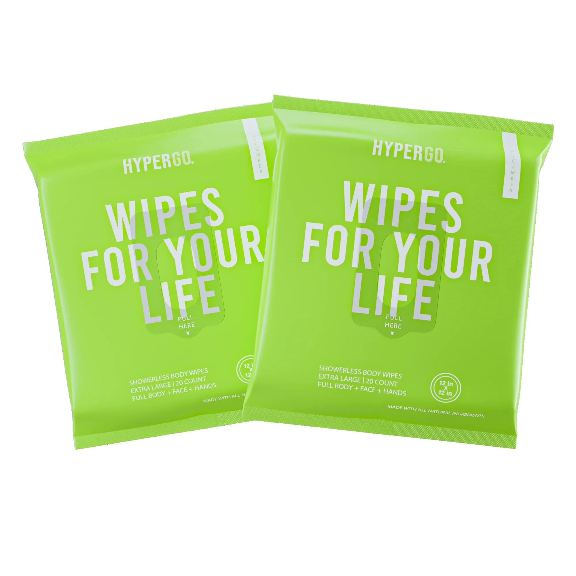 The Body Wipe (Cucumber) - 20 Count - 2 pack
