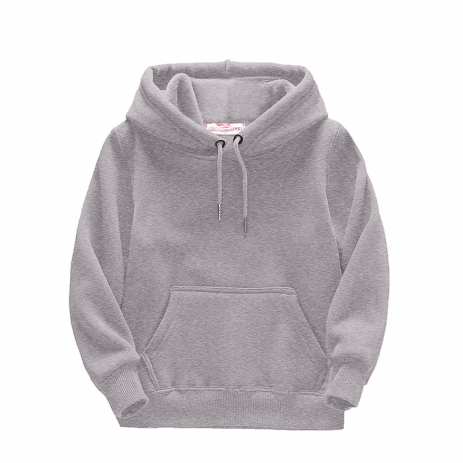 Boys Hoodies Winter Drawstring Hooded Soild Color Print Girls Sweatshirts Kids Pullover with Pockets(130 5-6 Years,Grey)