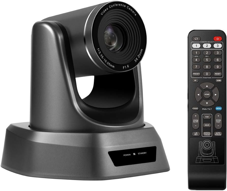 Conference Room Camera Full HD 1080p USB PTZ Video Conference Camera for Business Meetings Wide Angle More Optical Zoom (3X Optical USB)