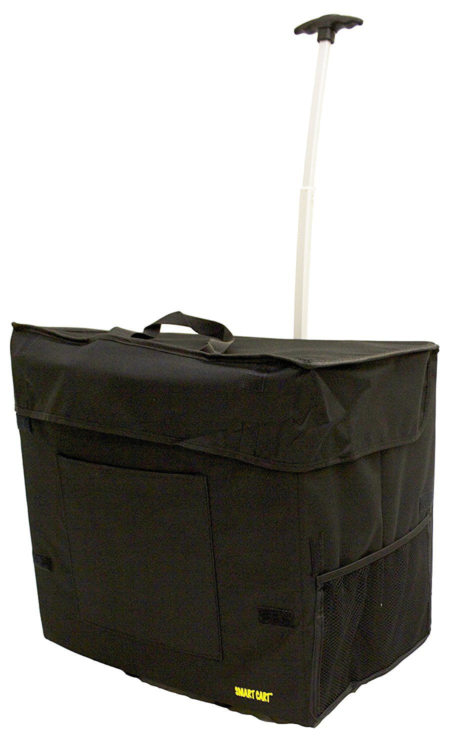 dbest products Wide Load Smart Cart, Black Rolling Multipurpose Collapsible Basket Cart Scrapbooking Laundry