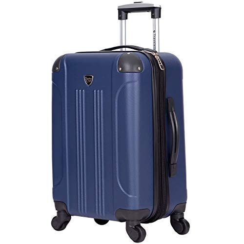 Travelers Club Chicago Hardside Expandable Spinner Luggage, Teal, 20