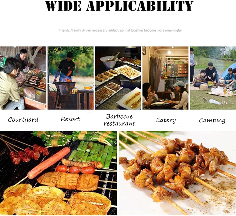 Rotisserie Grill Roaster 46 Inch Pig Grill Roaster Stainless Steel BBQ Charcoal Spit Electric Rotating Grill Lamb Spit Roaster 66lbs Capacity with Back Cover Guard