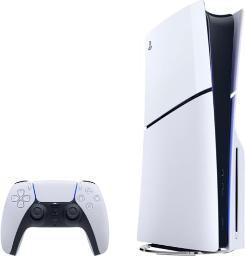 2023 New PlayStation 5 Slim Upgraded 2TB Disc Edition Console, Controller and Controller Charger - White, Slim PS5 Gaming Console Upgraded with 2TB Ultra Fast SSD [video game]