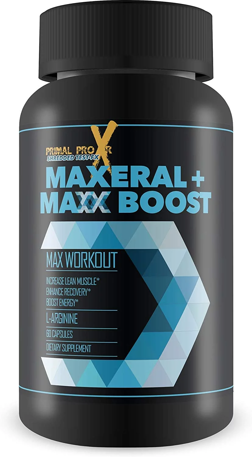 Maxeral + Maxx Boost - Max Workout - Explosive Muscle Growth and Support - Improve Your Gains and Give Yourself an Alpha Edge -  Support Recovery and Blood Flow Blend - 30 Servings