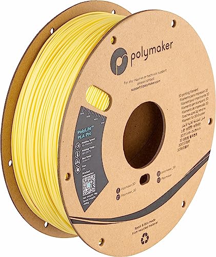 Polymaker PLA PRO Filament 1.75mm 1kg, Tough & High Rigidity White 3D Printing Filament, PolyLite PLA PRO 3D Printer Filament 1.75mm, Print with Most 3D Printers