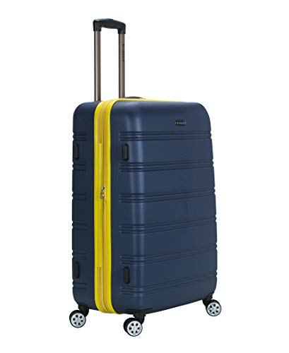 Rockland Melbourne Hardside Expandable Luggage with Spinner Wheels, 2TONEBLUE, 2 Piece (20/28)