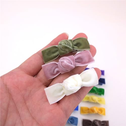 24 Pieces Velvet Bow Hair Clips Barrettes for Baby Girl Hair Bows Alligator Clip Accessories for Little Girls Toddler Kids Teens