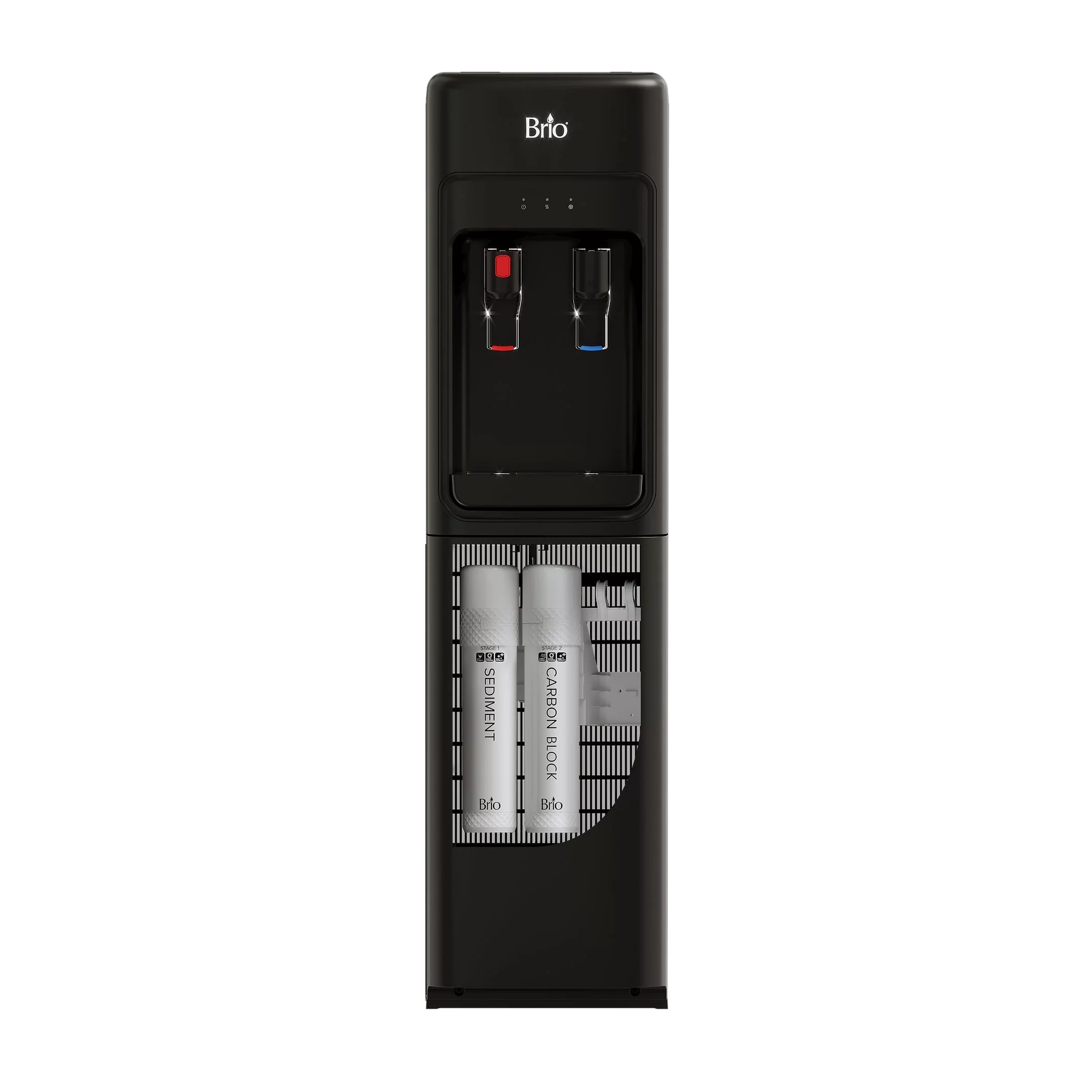 Brio Bottleless 2-Stage Filtration Water Dispenser, Tri-Temp, Connects to Your Water Line,  Height 42