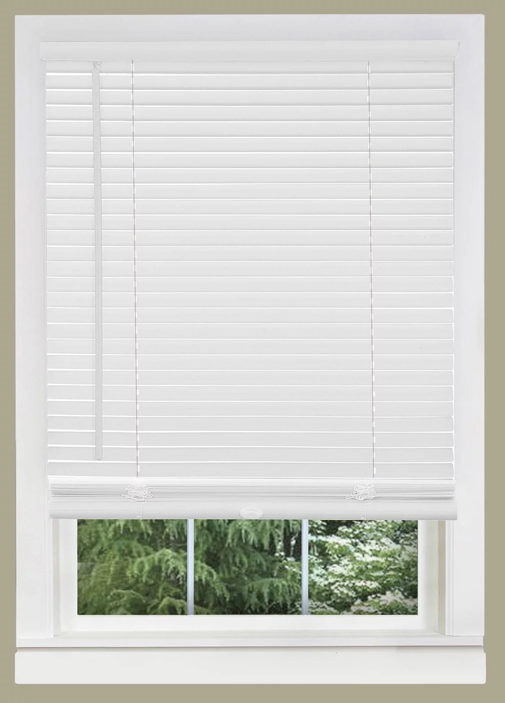 Cordless Vinyl Mini Blind White, 23