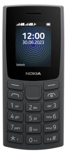 Nokia 105 4G | Dual SIM | GSM Unlocked Mobile Phone | Volte | Charcoal | International Version | Not AT&T/Cricket/Verizon Compatible
