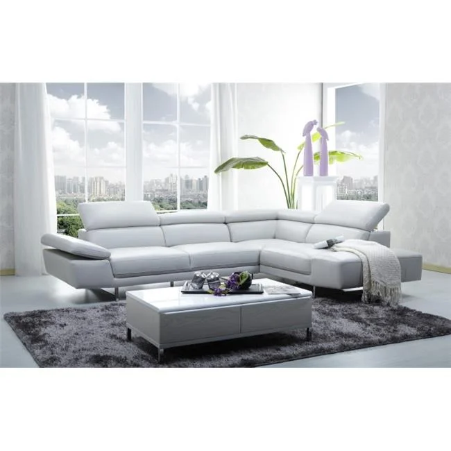 JandM Furniture  Italian Leather Sectional - Right Hand Facing
