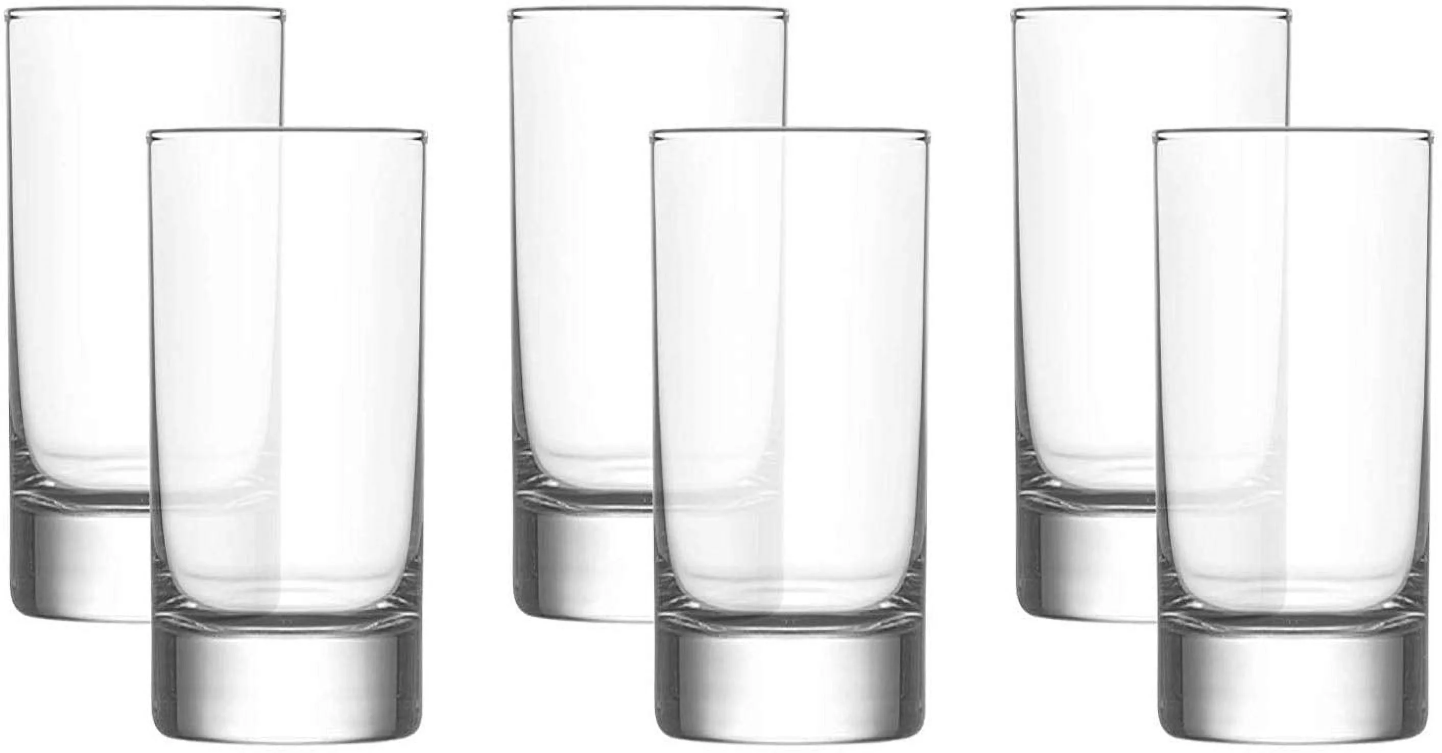 LAV Clear 5 Ounce Juice Glasses | Small Glasses ? Great for Children, Tasting, and Small Portions ? Thick and Durable ? For Water, Juice, or Soda ? Set of Six (6) 4? x 2? Clear Glass Tumblers