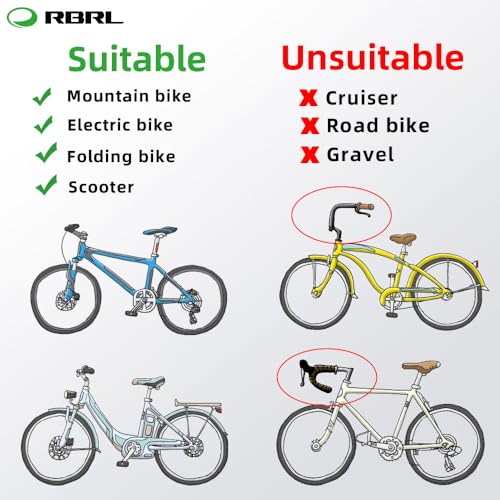 RBRL Bike Mirror New Scratch Resistant Bike Rear View Mirror, Rotatable Safe Bike Bar End Mirrors, Universal Wide View Bicycle Mirror, Automotive Grade Glass E-Bike Mirrors