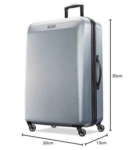 American Tourister Moonlight Hardside Expandable Luggage with Spinner Wheels, Blue Terazzo, 2-Piece Set (20/28)