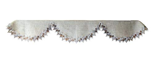 Mantel Shelf Scarf Earth Tones Neutral 90 Inch Mantle Doily Lace Dresser Scarf Runner