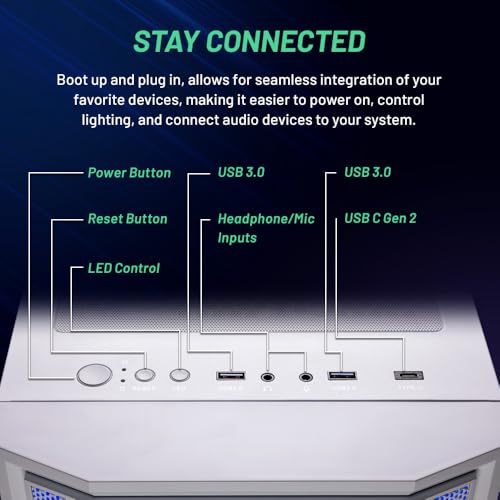 Skytech Archangel Gaming PC Desktop, Intel i5 13400F 2.5 GHz (4.6GHz Turbo Boost), NVIDIA RTX 4060 8GB GDDR6, 2TB SSD, 32GB DDR5 RAM 5200 RGB, 650W Gold PSU, Wi-Fi, Win 11 Home