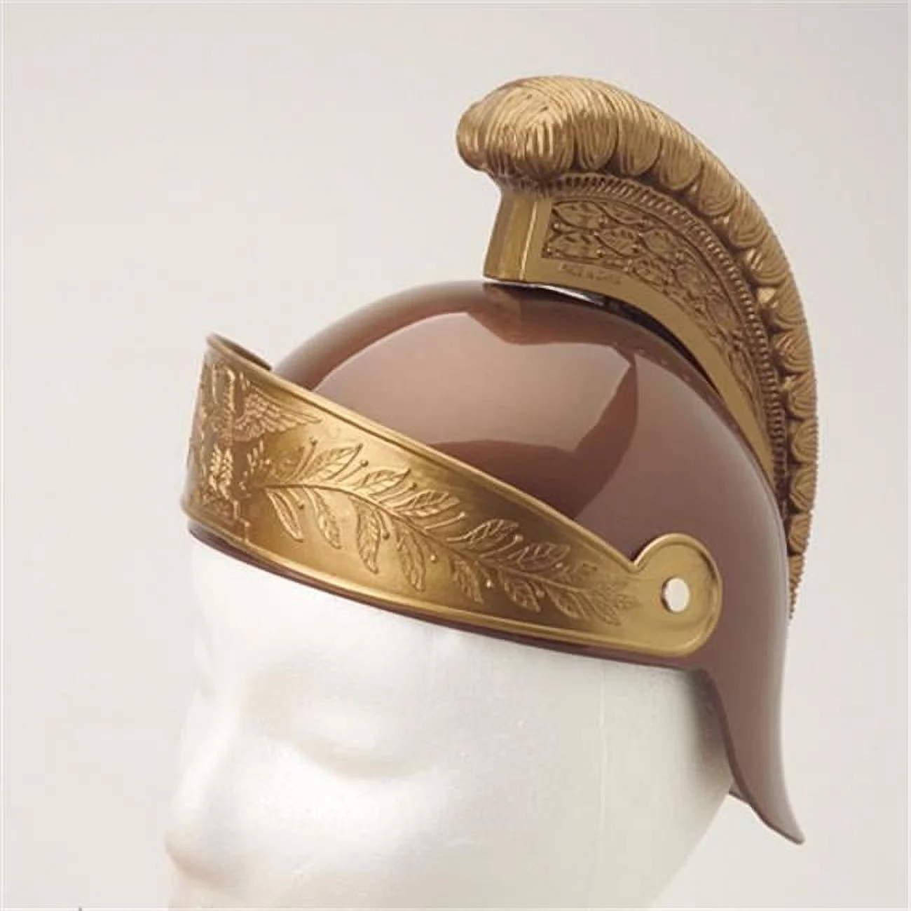 Halloween Ancient Roman Gladiator Helmet Costume Hat, Brown Gold, One Size Child