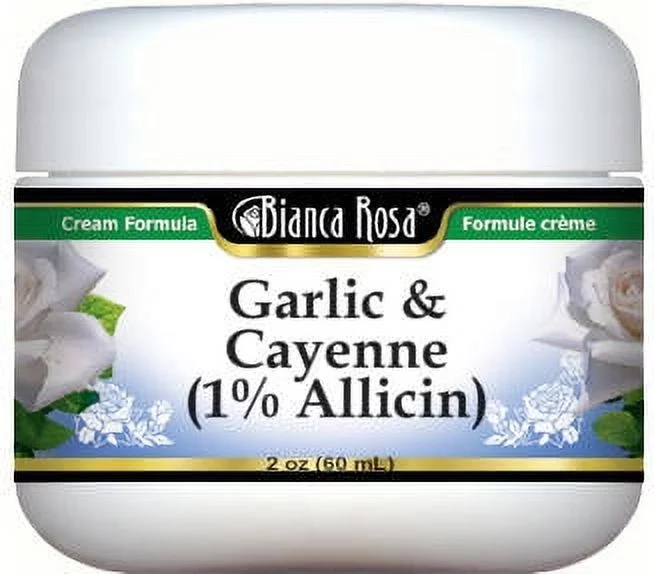 Bianca Rosa Garlic & Cayenne (1% Allicin) Hand and Body Cream, (2 oz, 3-Pack, Zin: 524351)