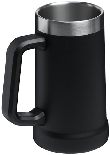 Stanley Stay-Chill Beer Stein 24 oz | Heavy Duty Big Grip Handle | Beer Tumbler Drink Cup, Holds 2 Cans | Insulated Stainless Steel Party Mug | BPA-Free | Azure